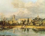 约瑟夫玛罗德威廉透纳 - South View of Christ Church, etc., from the Meadows